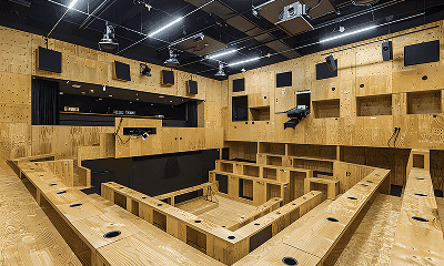 Explore Baltic Birch applications in set and stage construction.